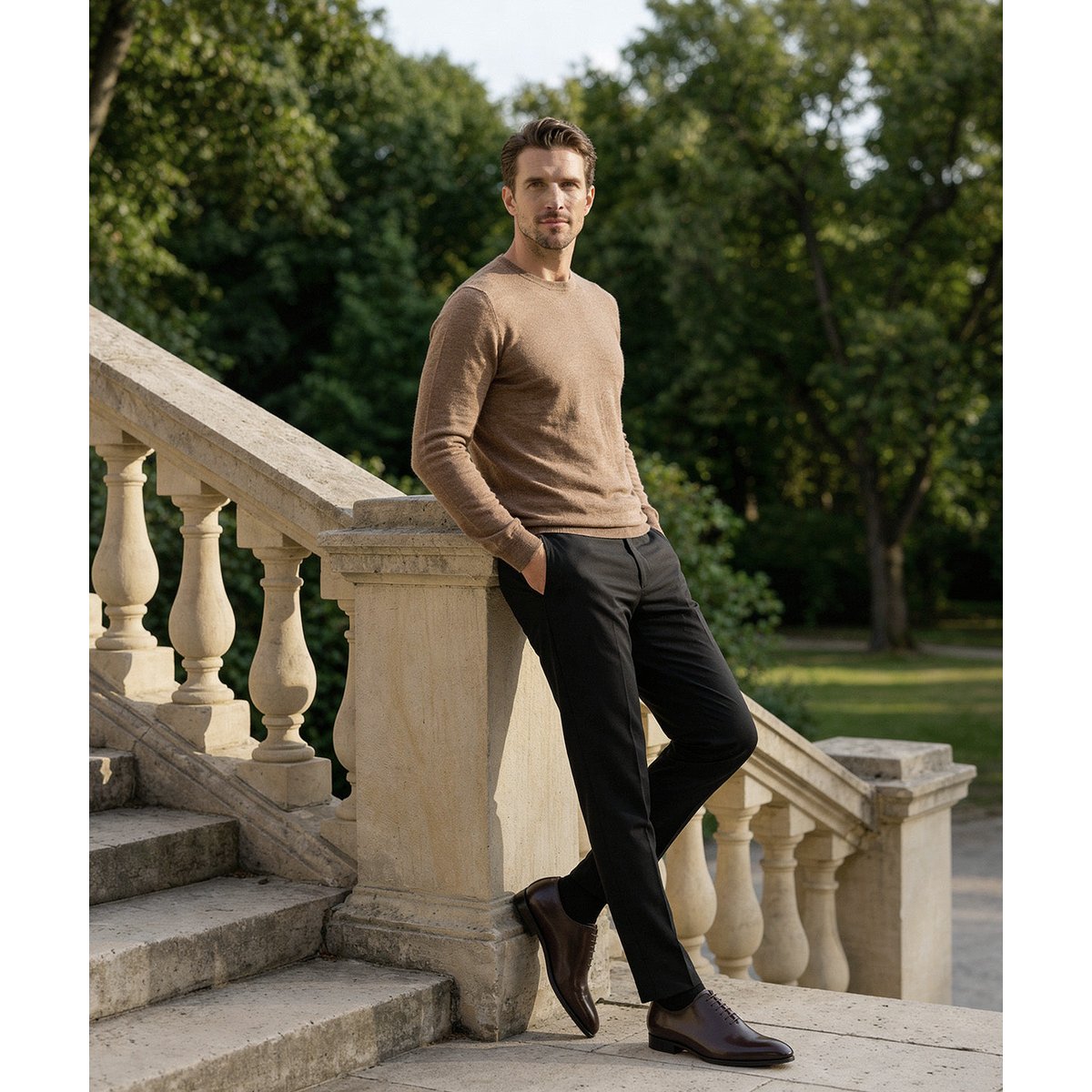 Richelieu cuir BROADWAY marron foncé, FINSBURY