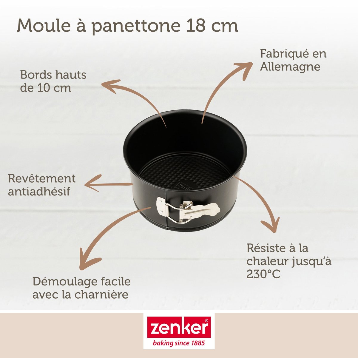 Moule charnière à panettone SPECIAL COUNTRIES noir, ZENKER