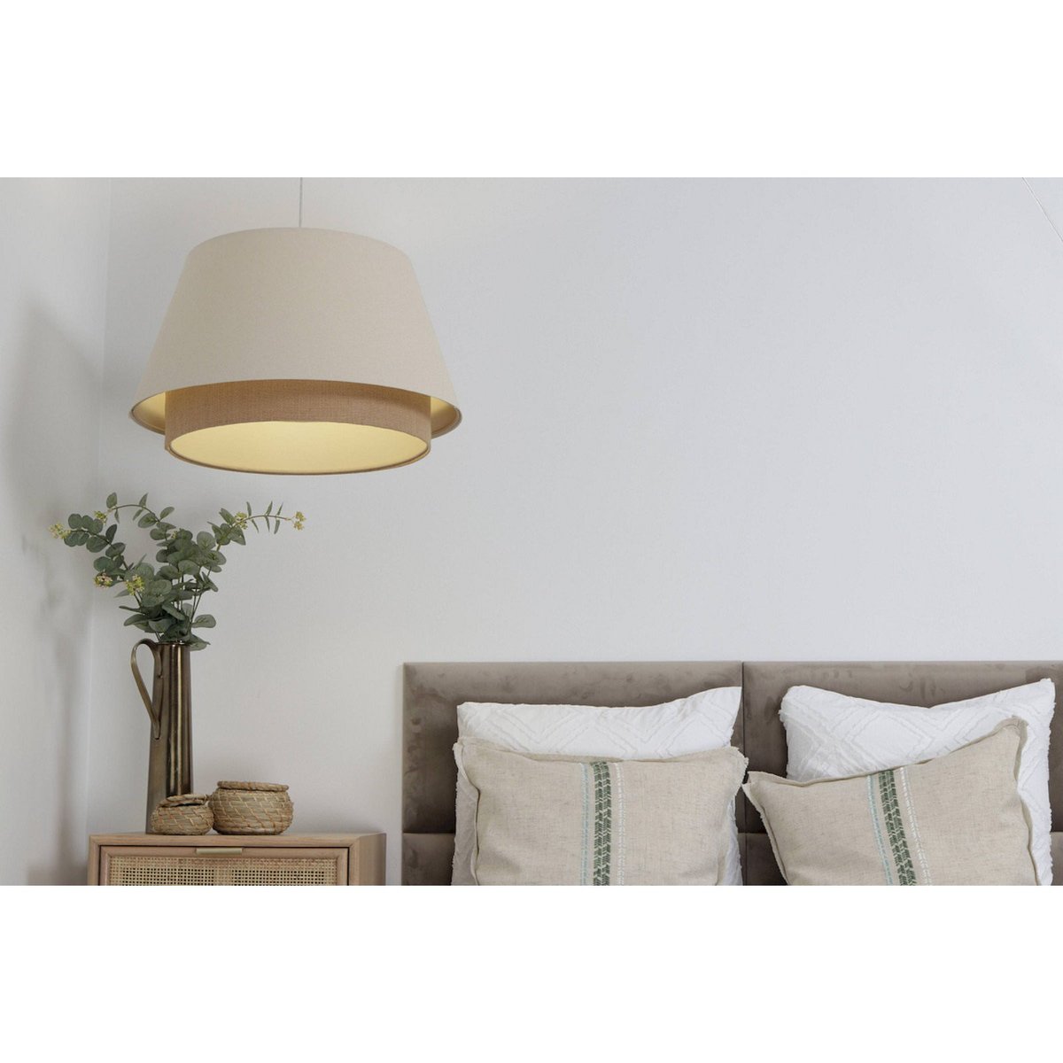 Suspension en tissu, SENSEI beige, crème, BPS KONCEPT