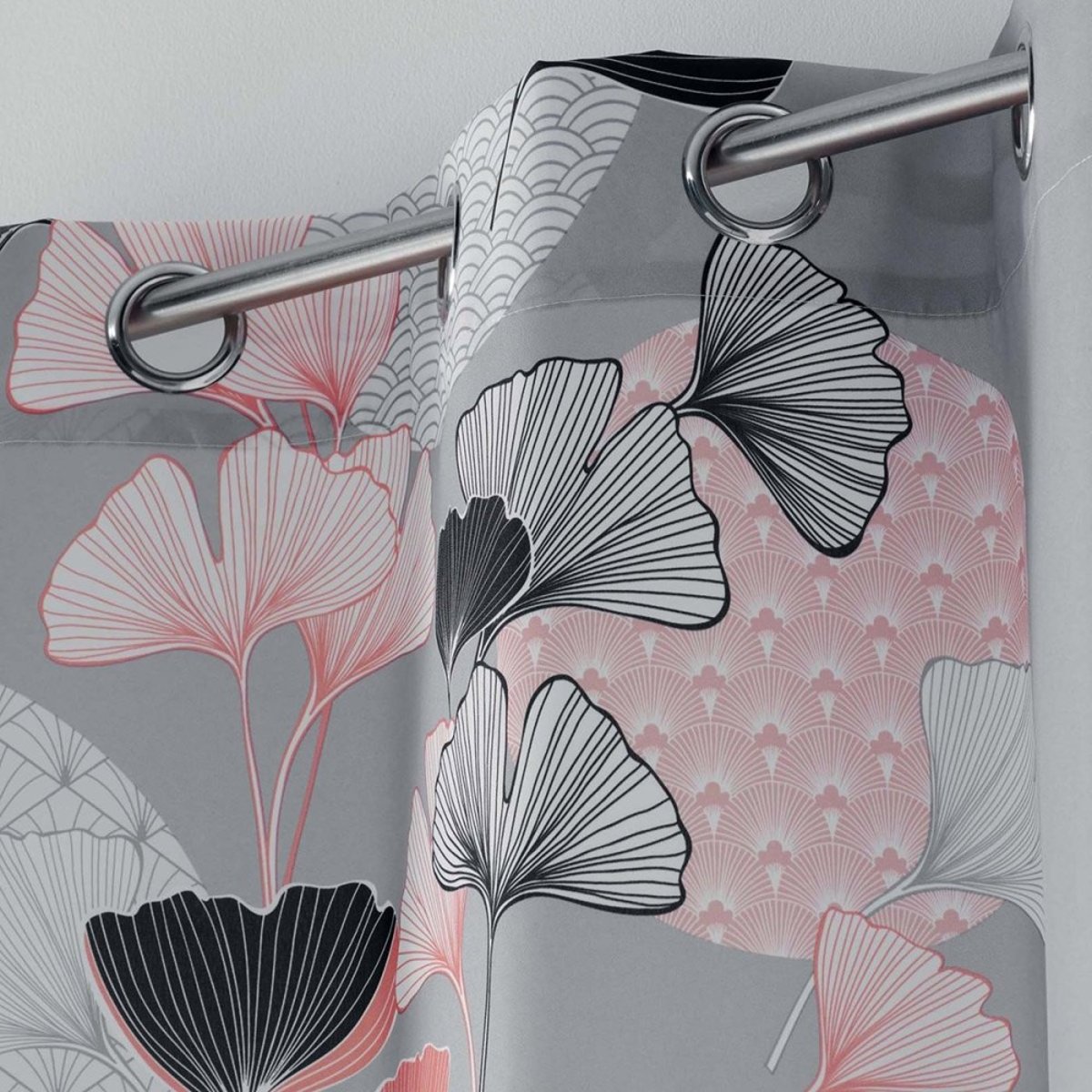 Rideau à œillets 140x260 Eden Blush Gris rose, DECORATIE