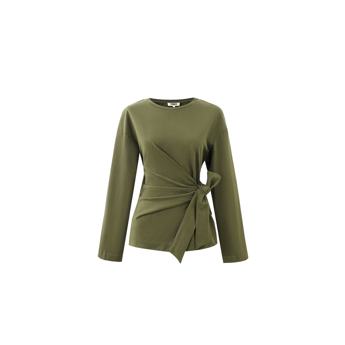 T-shirt en coton ORCHIS vert mousse, FRNCH
