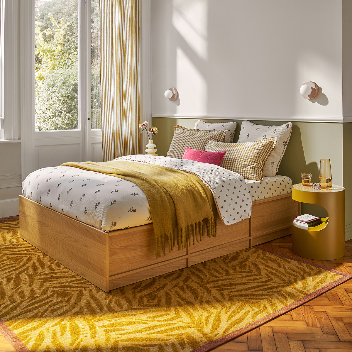 Tenda in cotone/lino con occhielli, Cottage giallo liquore, LA REDOUTE INTERIEURS