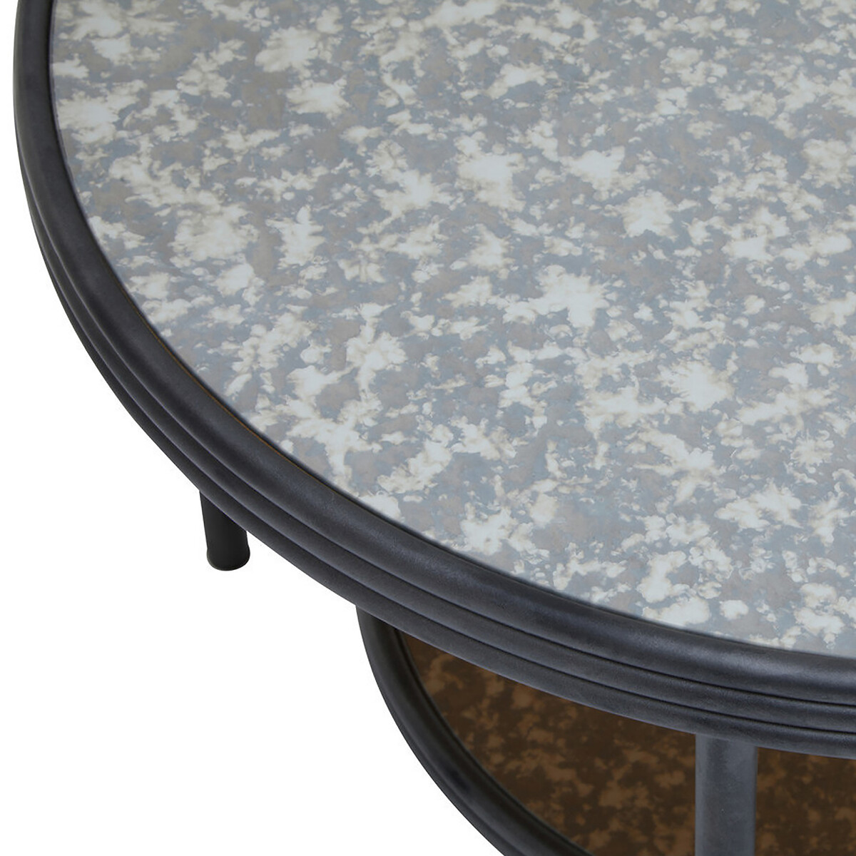 Josephina Smoked Mirror Glass Coffee Table black, SO'HOME