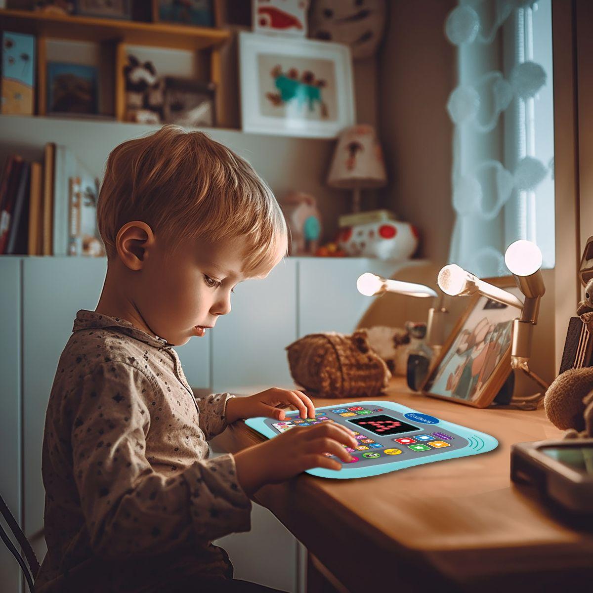Tablette éducative bilingue Portugais/Anglais bleu, LEXIBOOK