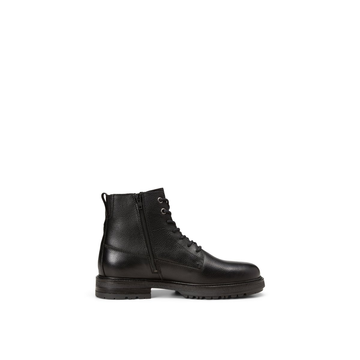 Bottes à lacets avec zip intérieur noir, MARC O'POLO