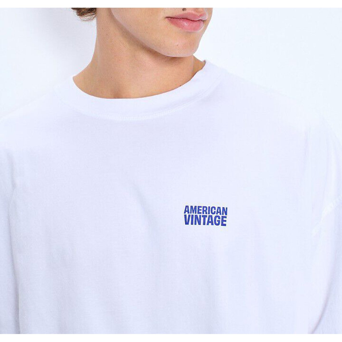Gixy Loose-Fitting Long Sleeve T-Shirt white, AMERICAN VINTAGE