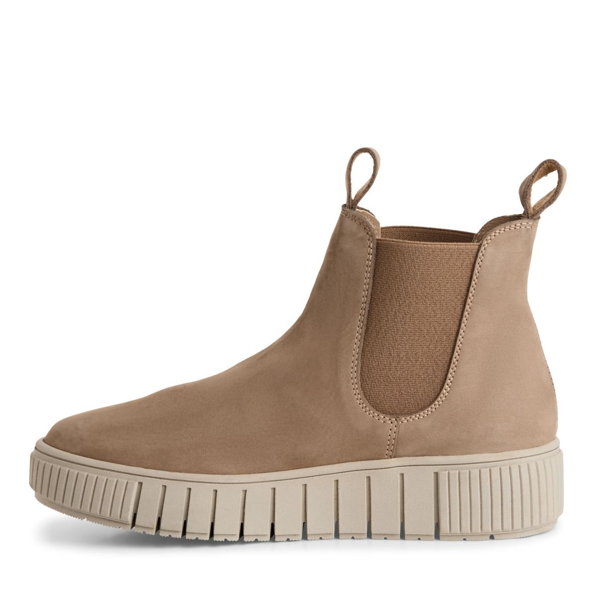 Bottine Chelsea en cuir marron taupe, TAMARIS