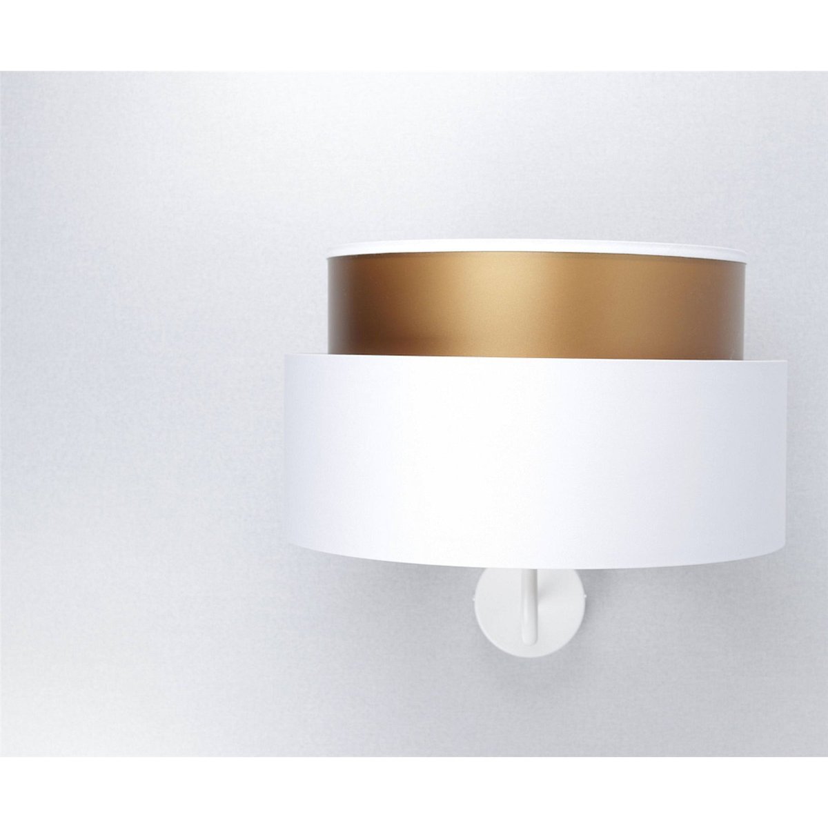 Applique murale en tissu, DUO ELLEGANT blanc satin intérieur cuivre, BPS KONCEPT