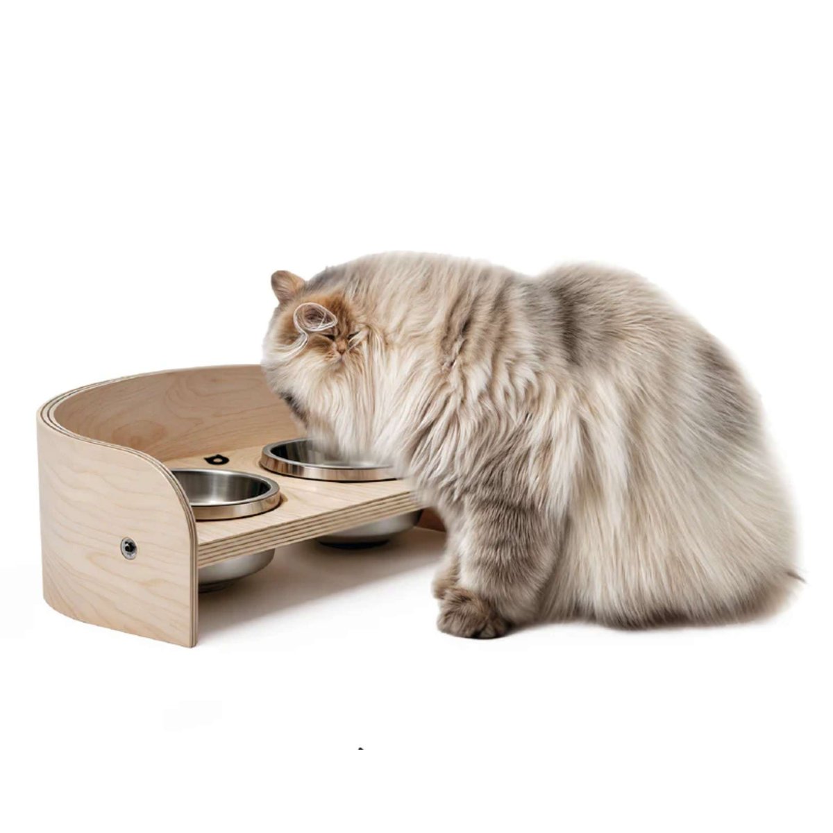 Gamelle double surélevée pour chat et chien Nook Dinner beige, MAMAPETZ