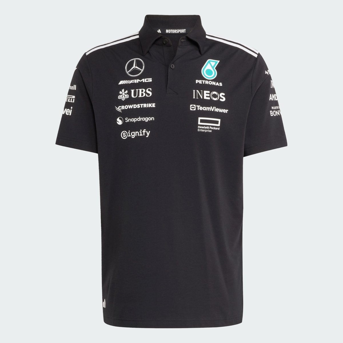 Polo D'équipe Mercedes - Amg Petronas Formula One Polo D'équipe Mercedes - Amg Petronas Formula One black / white, adidas Performance