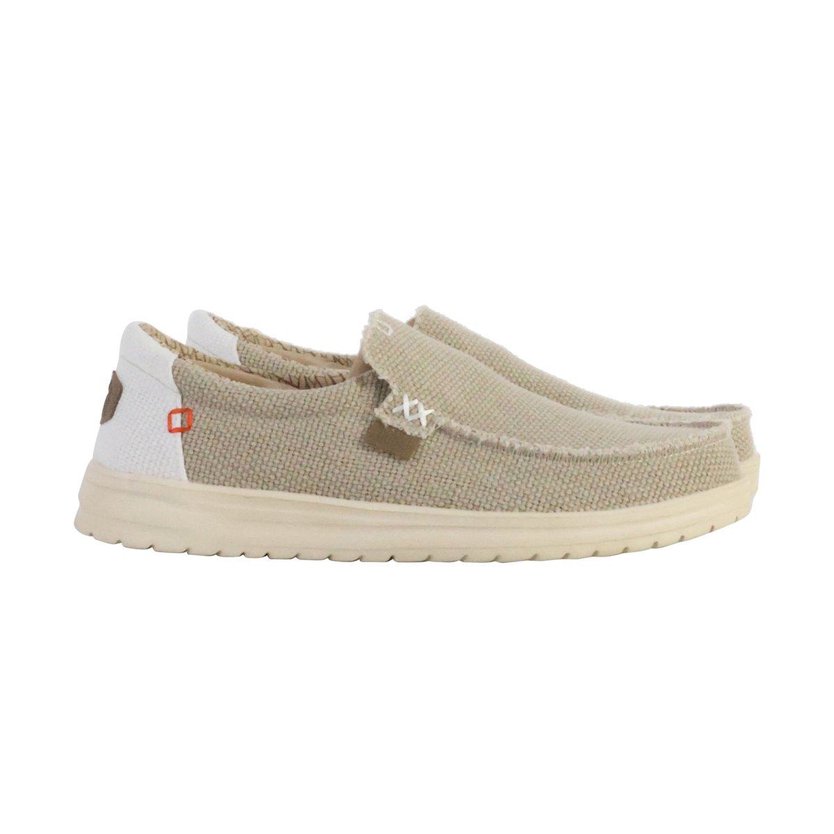 Moccassin à Enfiler Mikka Braided blanc cassé, HEY