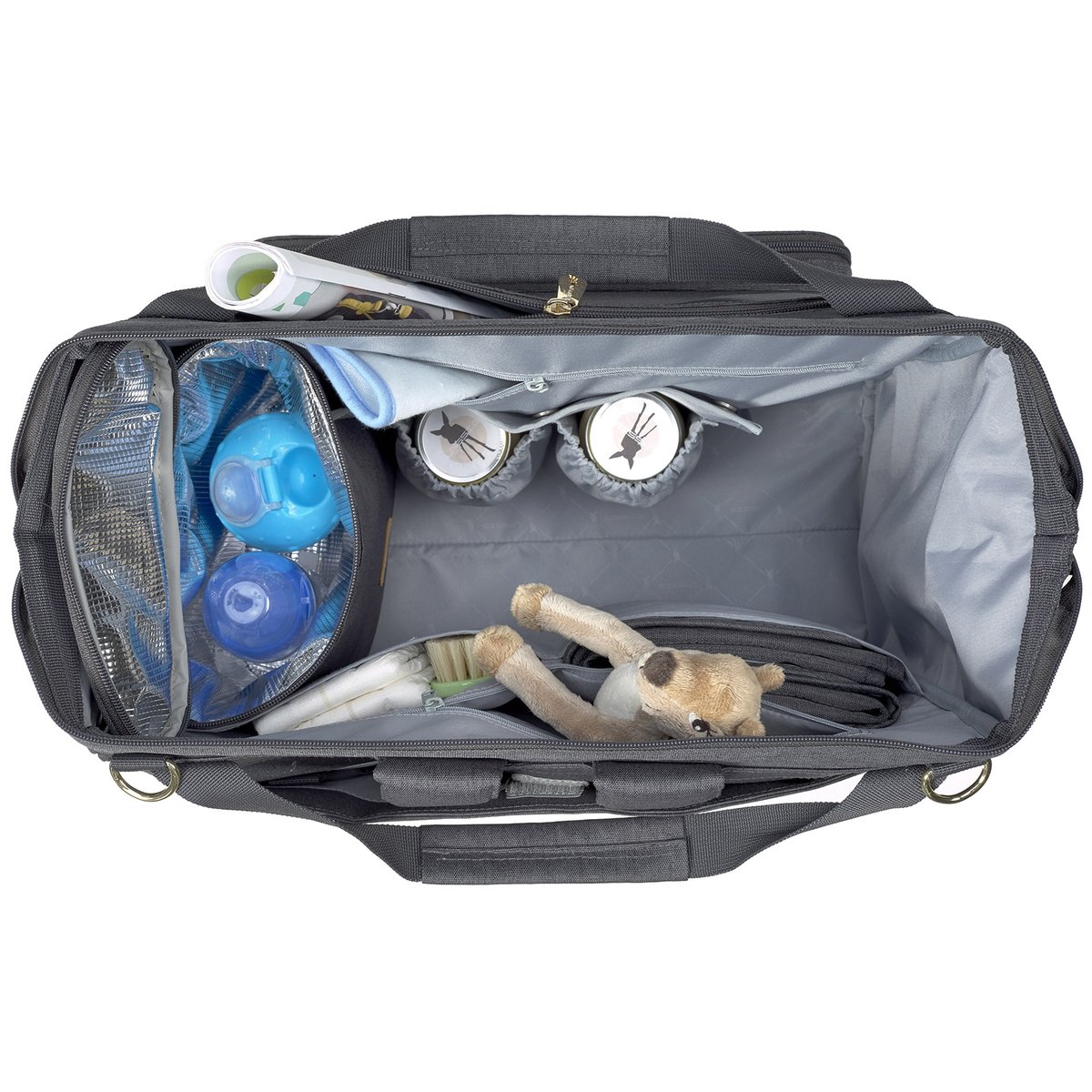 Sac à dos à langer gris, LASSIG