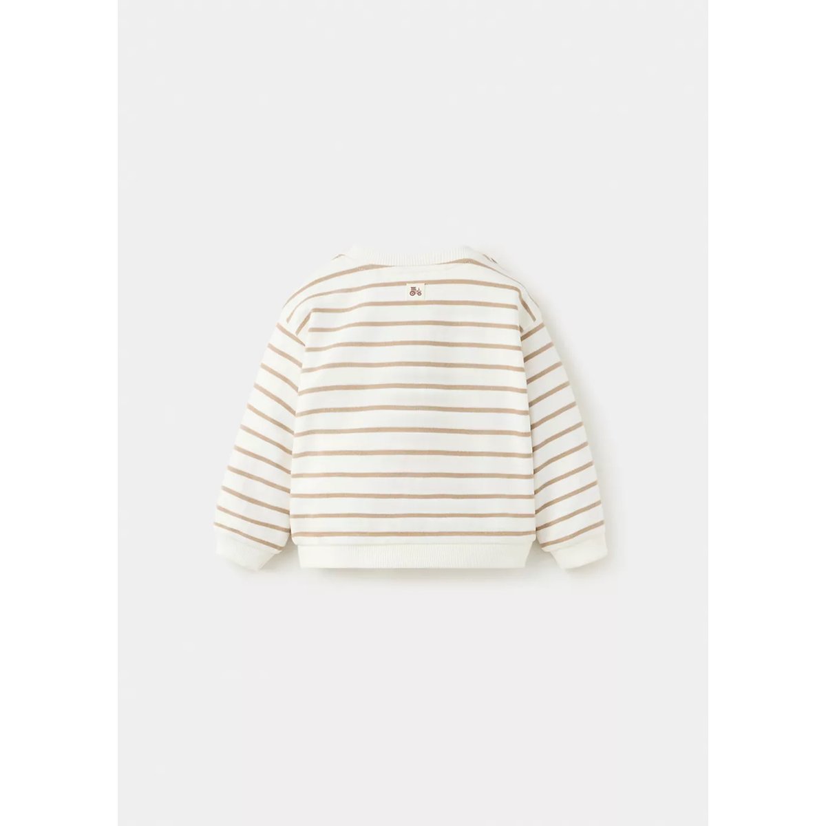 Sweat-shirt coton rayures blanc cassé, MANGO BABY