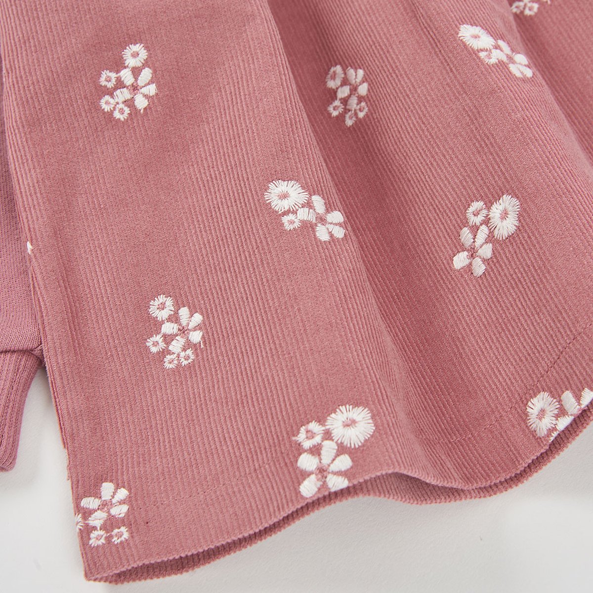 Robe fille en molleton imprimée fleurs rose, BOBOLI