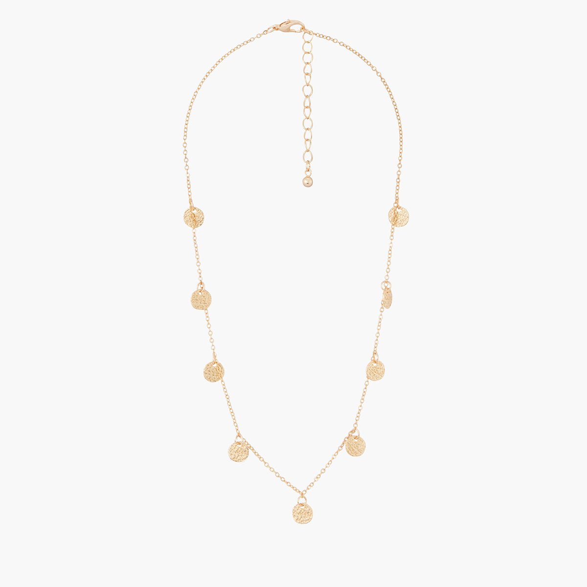 Collier chaine à pampilles acier inoxydable doré, BALABOOSTE