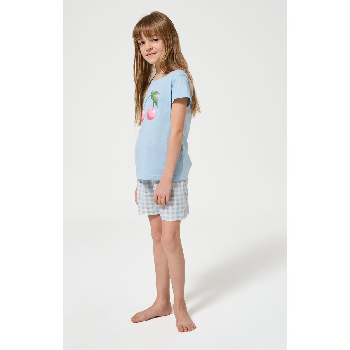 Pyjashort enfant en coton imprimé Cherry ciel, ARTHUR