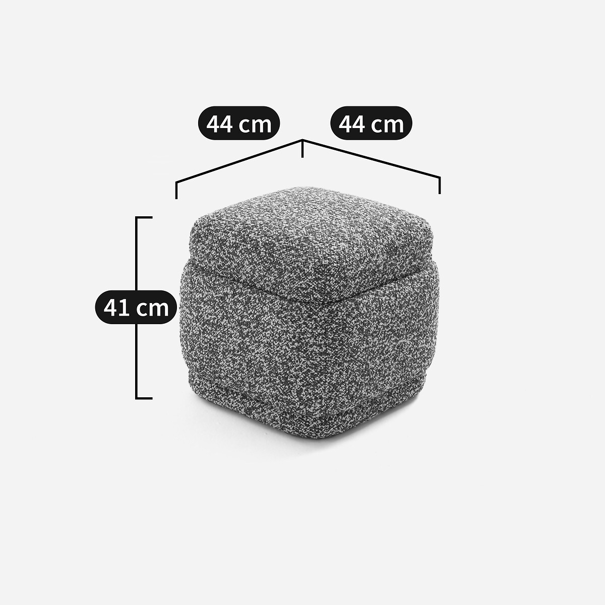 Sitzsack aus strukturiertem Stoff, CLEOPHEE beige meliert, AM.PM