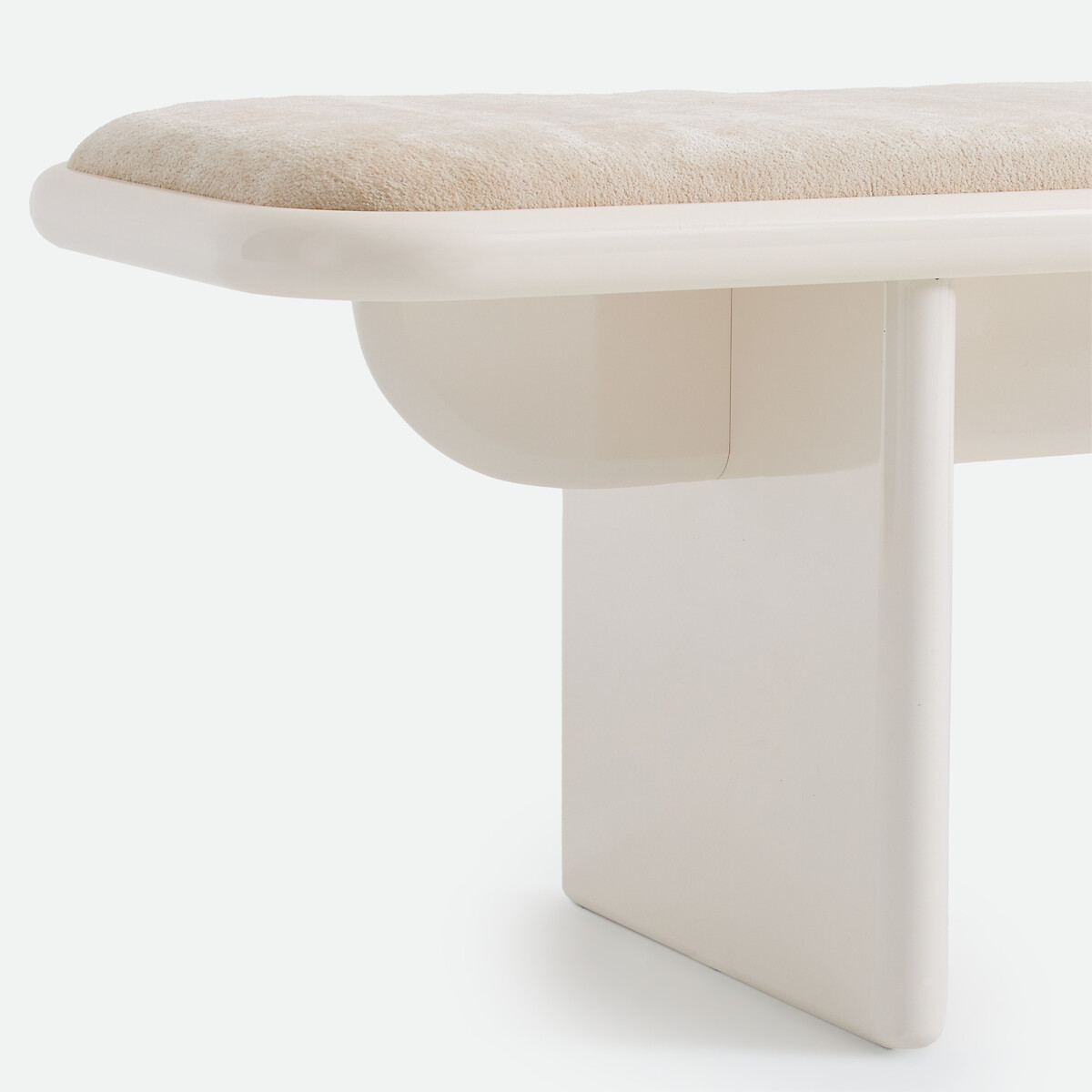 Banc XL en MDF laqué brillant, longueur 230 cm, MARVELA ecru, LA REDOUTE INTERIEURS
