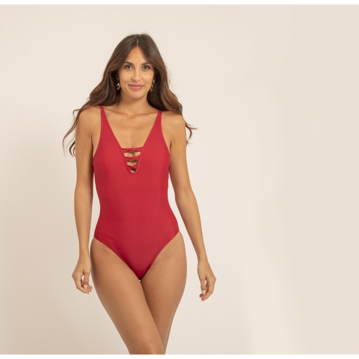 Maillot 1 Pièces Découpes Giselle rouge, DONA LISA