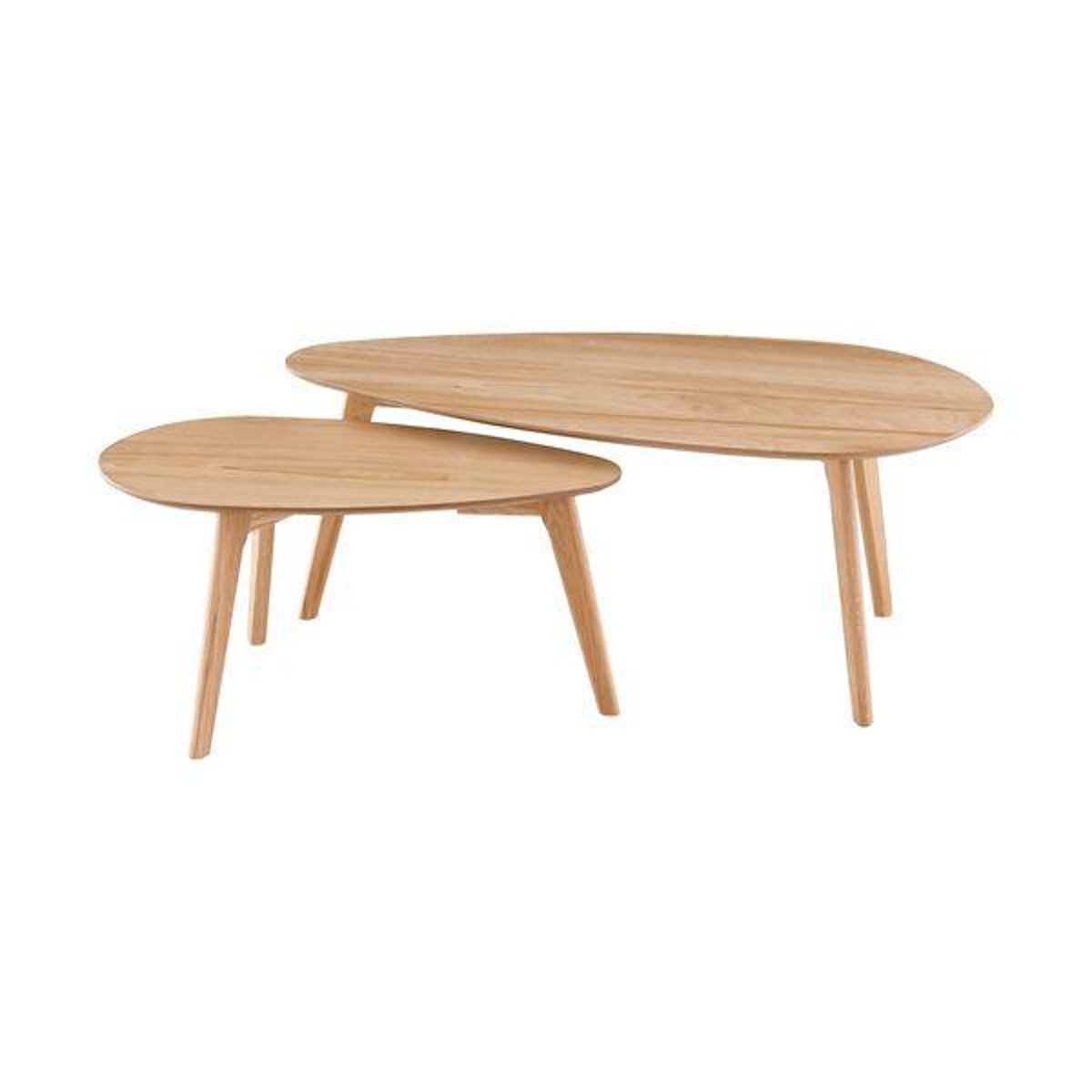 Tables basses gig. naturelles (set de 2) naturel clair, ZAGO