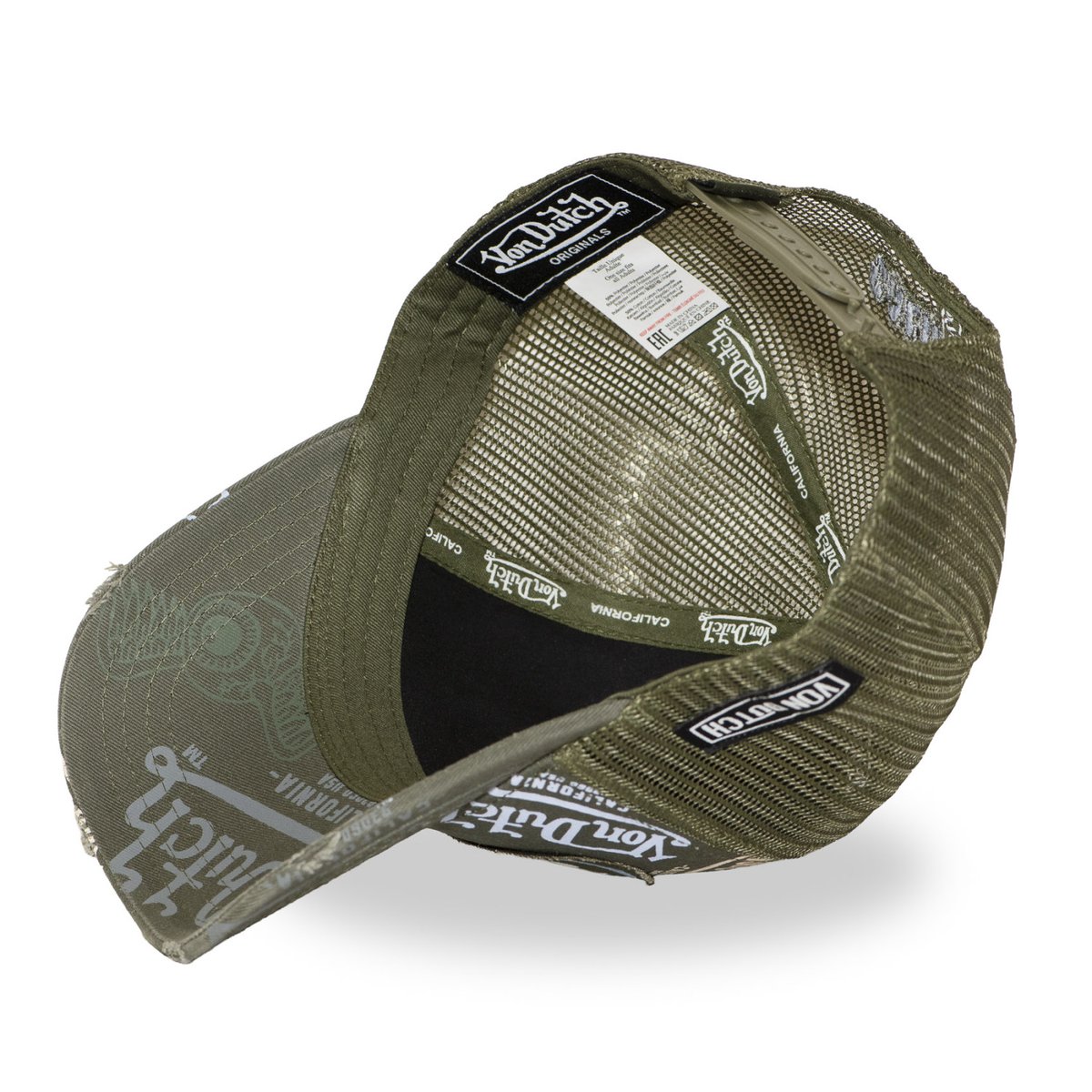 Casquette Trucker Cafe kaki/bleu/beige/noir, VON DUTCH