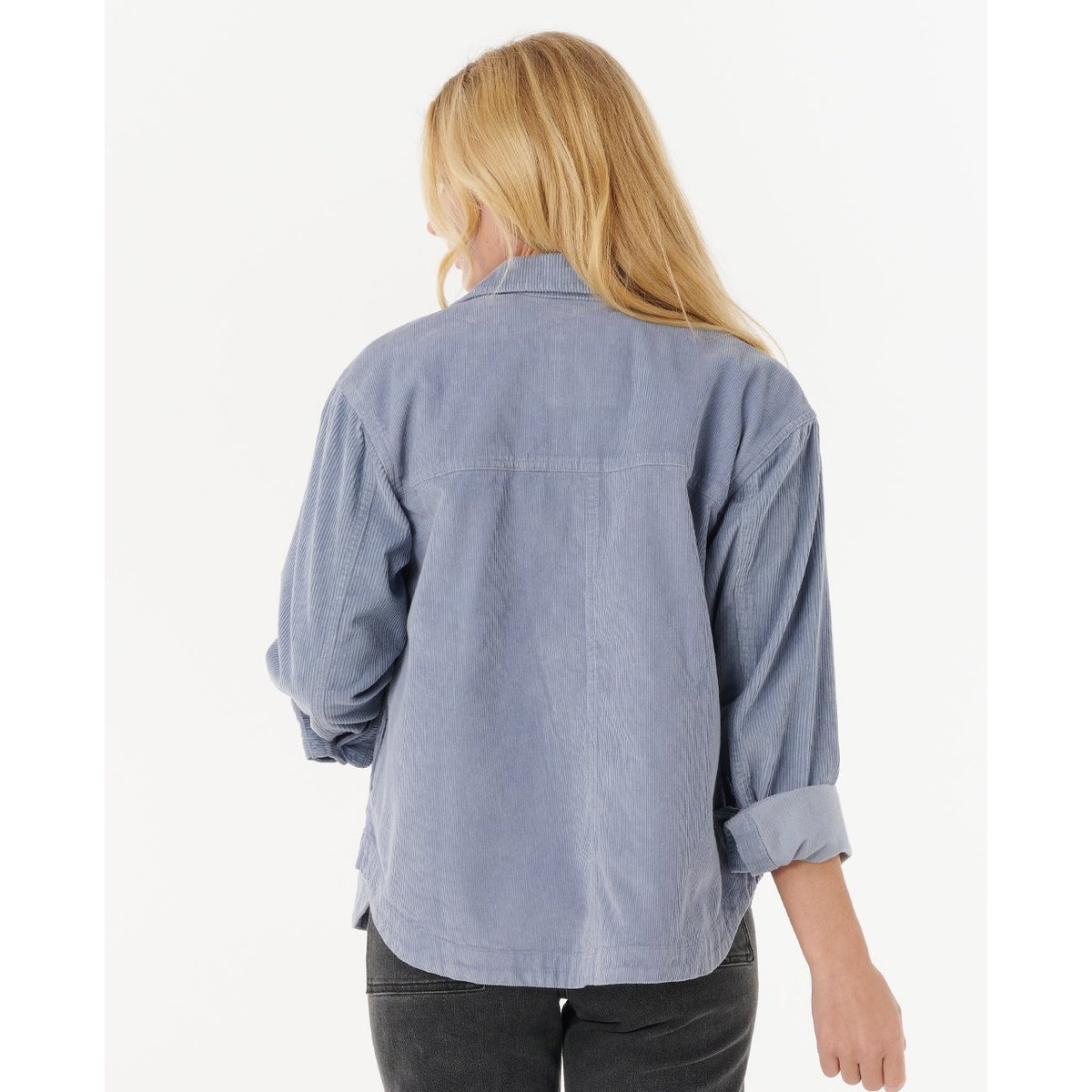Chemise à manches longues en velours STEVIE gris bleu, RIP CURL
