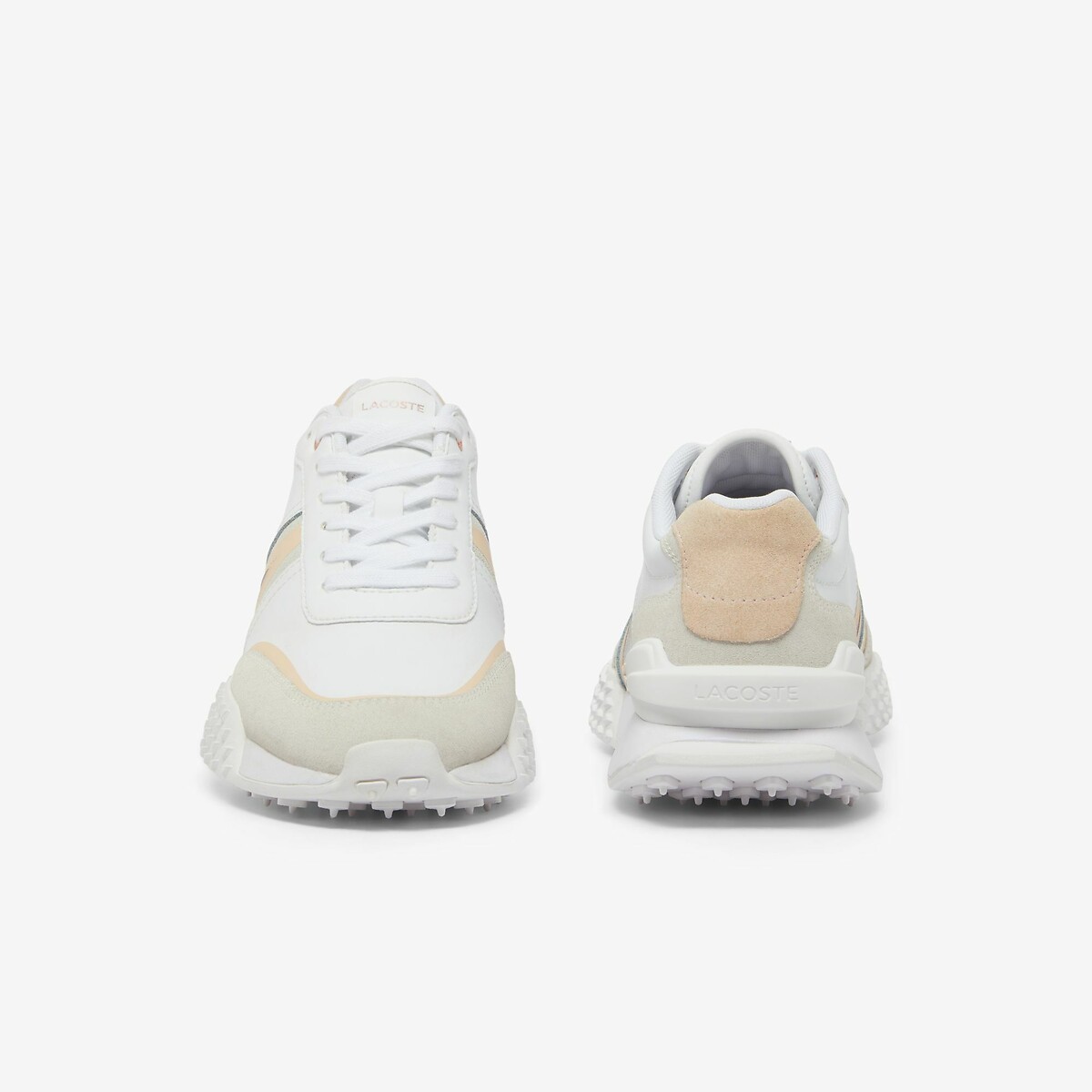 L Spin Deluxe Low Top Trainers in Leather white/beige, LACOSTE