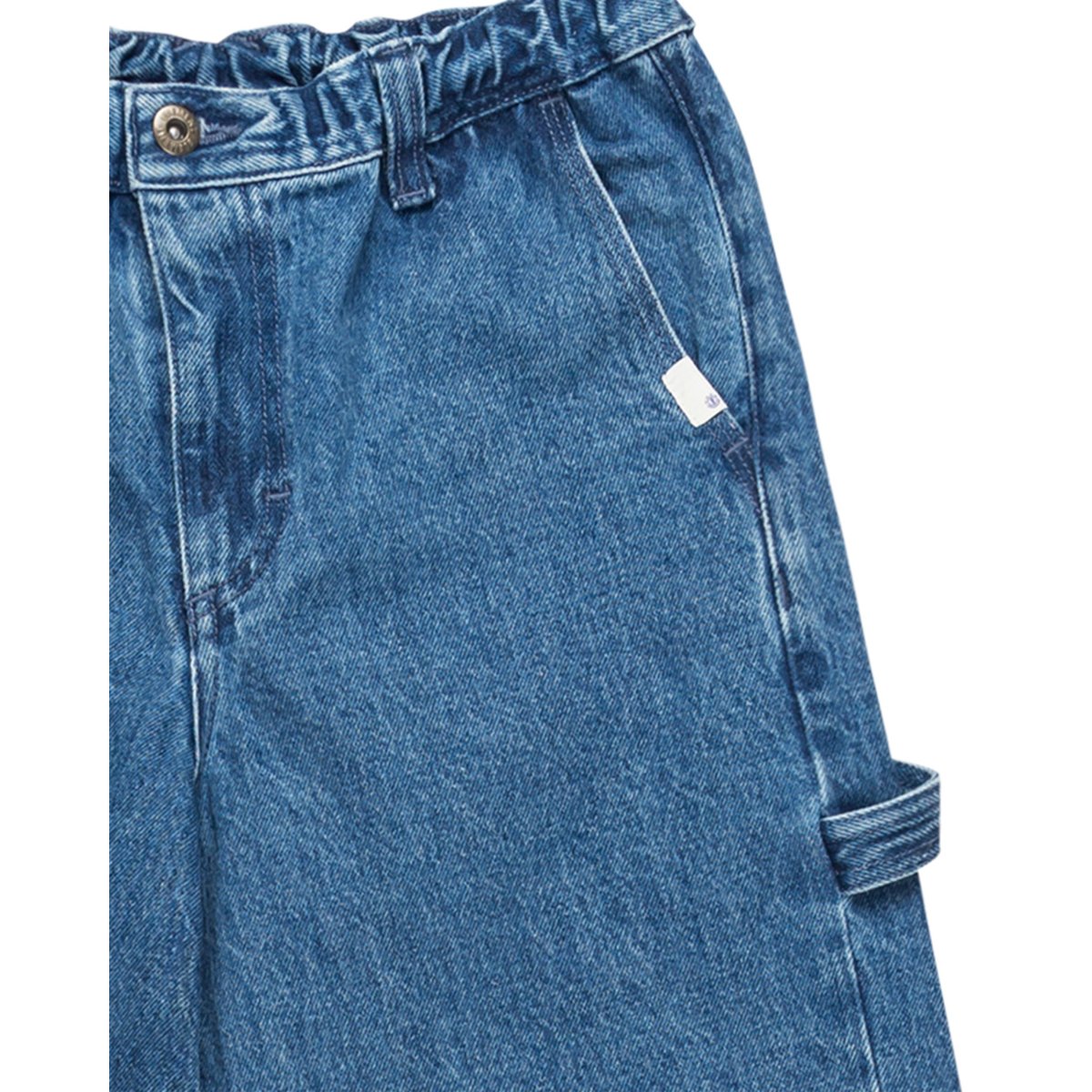 Pantalon workwear en denim CARPENTER bleu mid used, ELEMENT