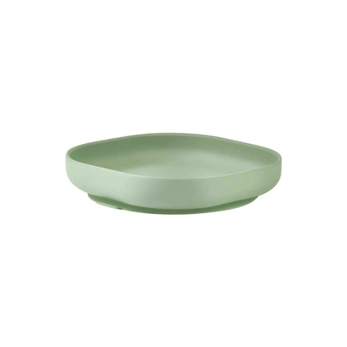 Assiette à ventouse en silicone vert sauge, BEABA