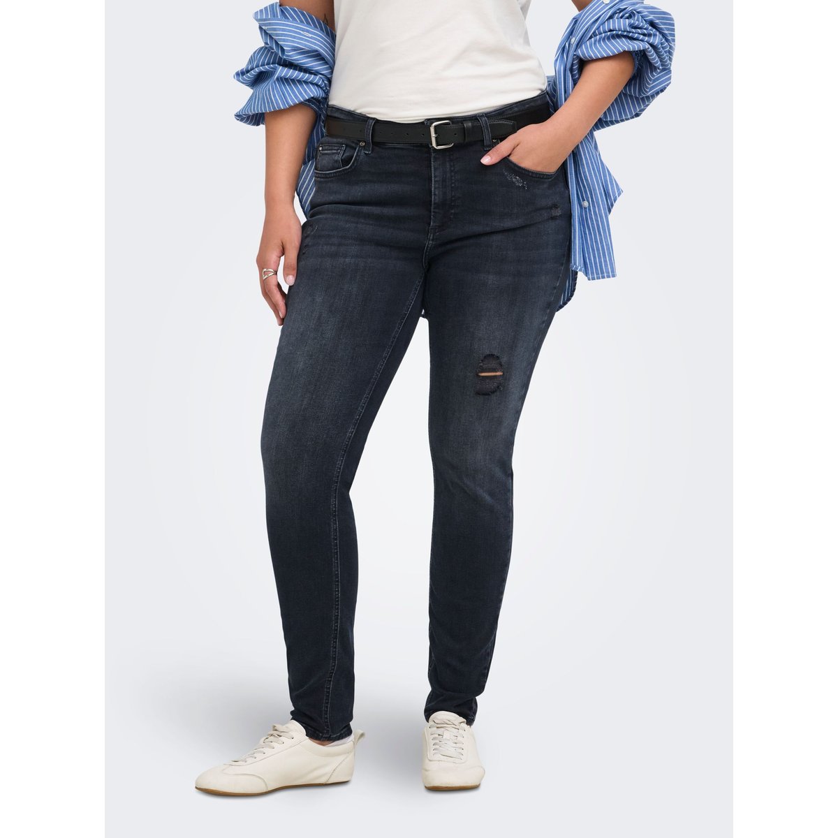 Jean Skinny washed black, ONLY CARMAKOMA
