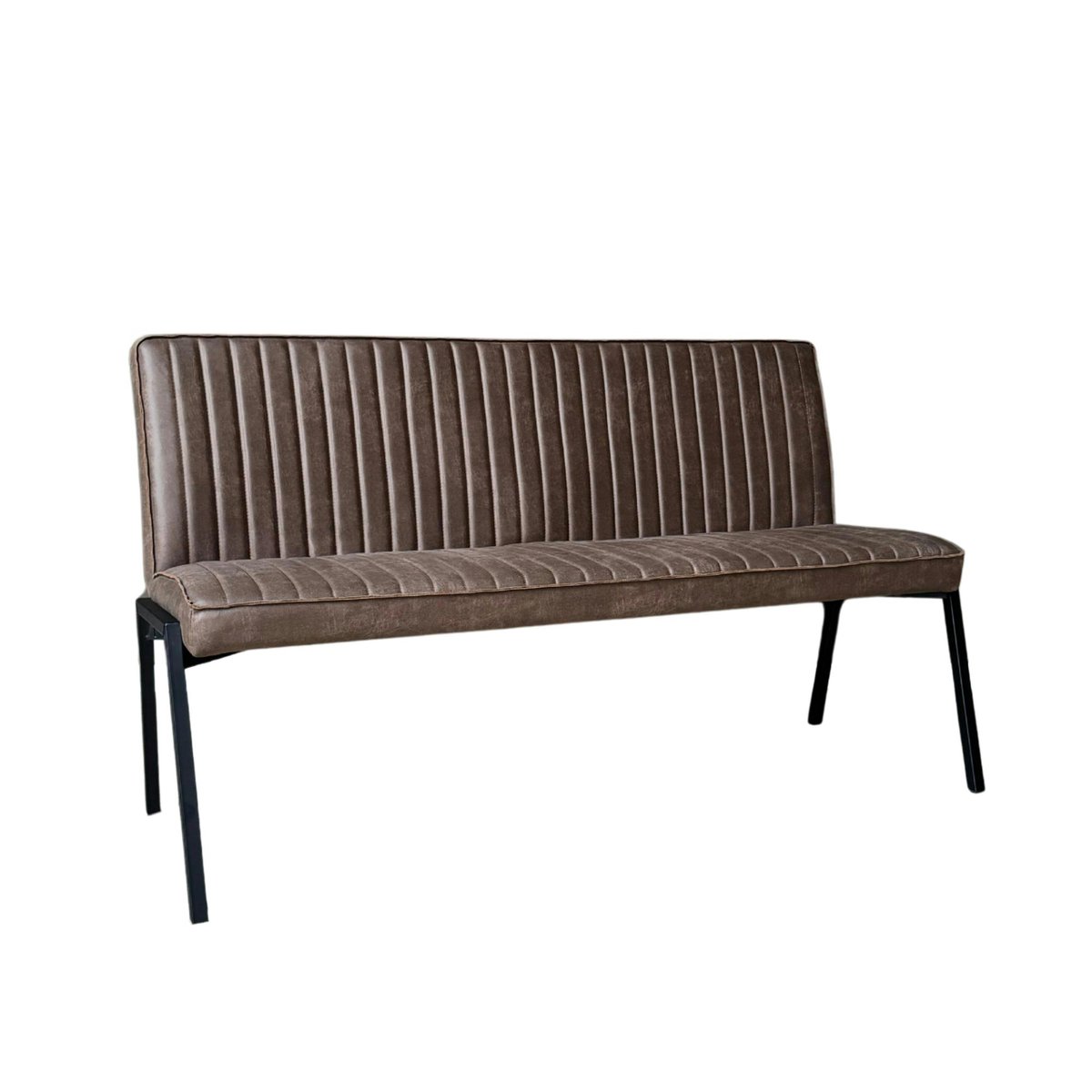 Banc de salle à manger polyuréthane 2,5 places CORTINA marron, PIER IMPORT
