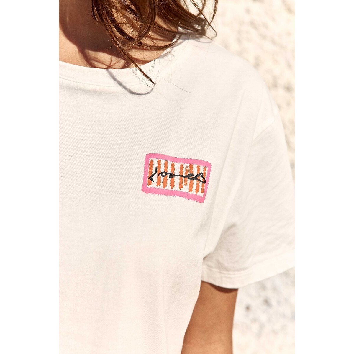 Tolombe Front and Back Printed Short Sleeve T-Shirt ecru , LA PETITE ETOILE