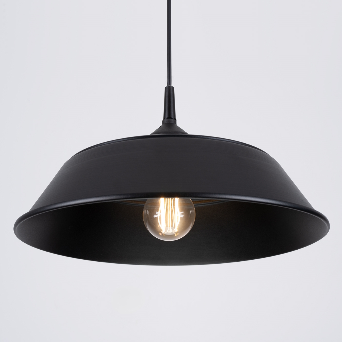 Suspension Acier Noir E27 1 Frika noir, EDEN