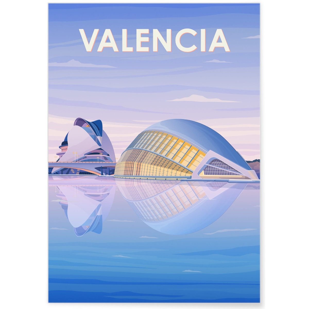 Affiche Valencia blanc, L'AFFICHERIE