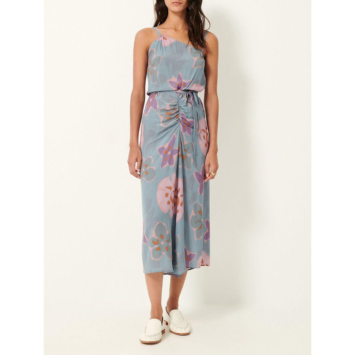Robe imprimée, à bretelles asymétriques, PLAYINA sauge, SESSUN