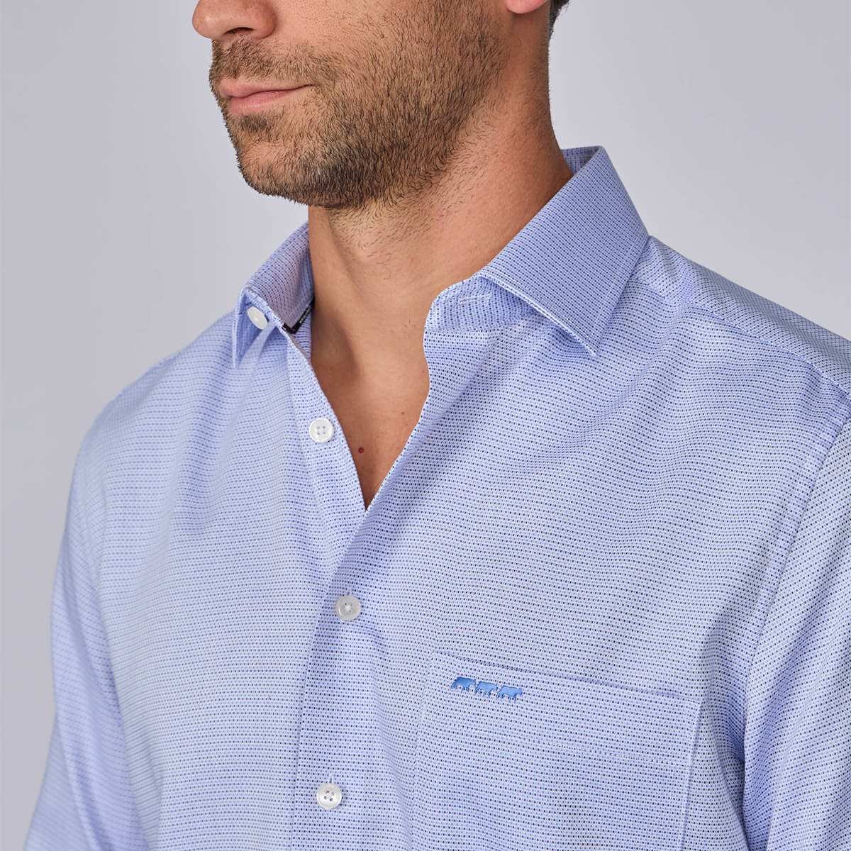 Chemise Easton Easy Care bleu, MISE AU GREEN