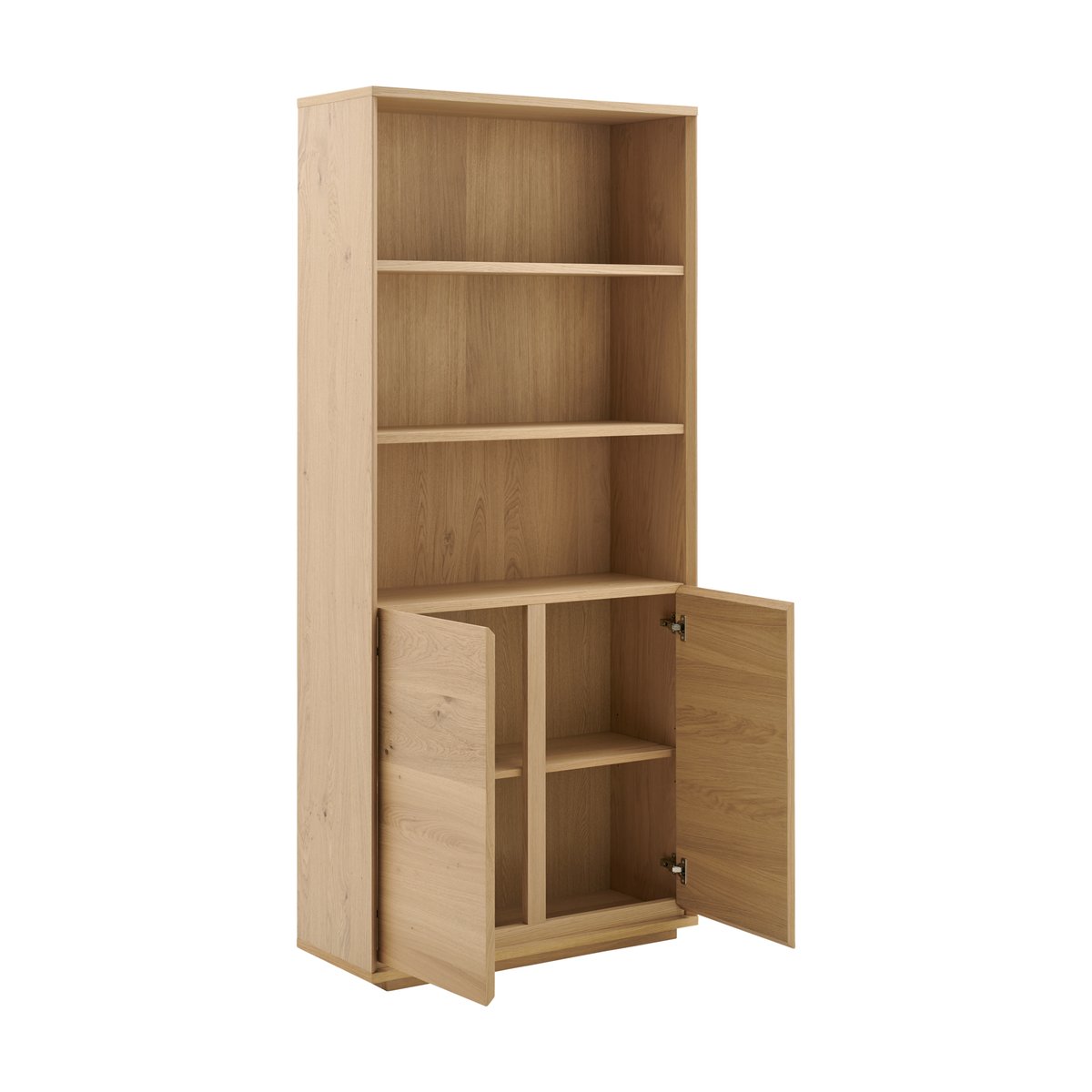 Bibliothèque bois 2 portes - ALBIN bois clair, CAMIF