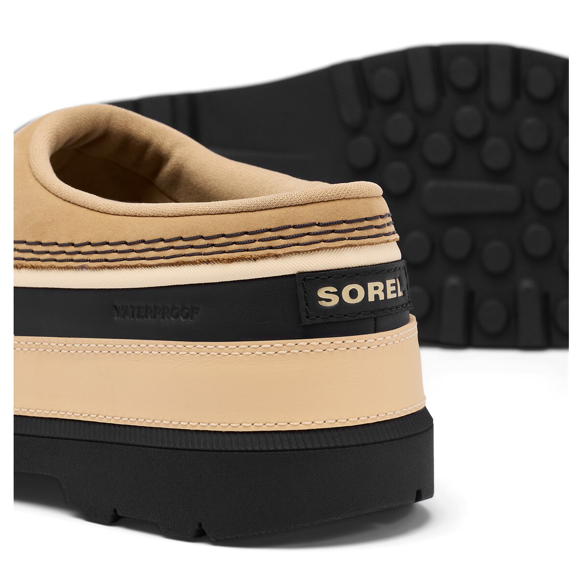 Sabots imperméables AMBLER camel/noir, SOREL