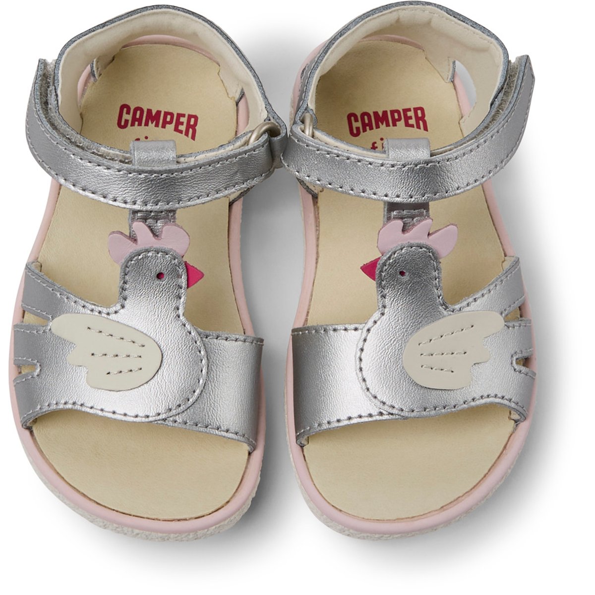 Sandales Cuir Miko argent, CAMPER