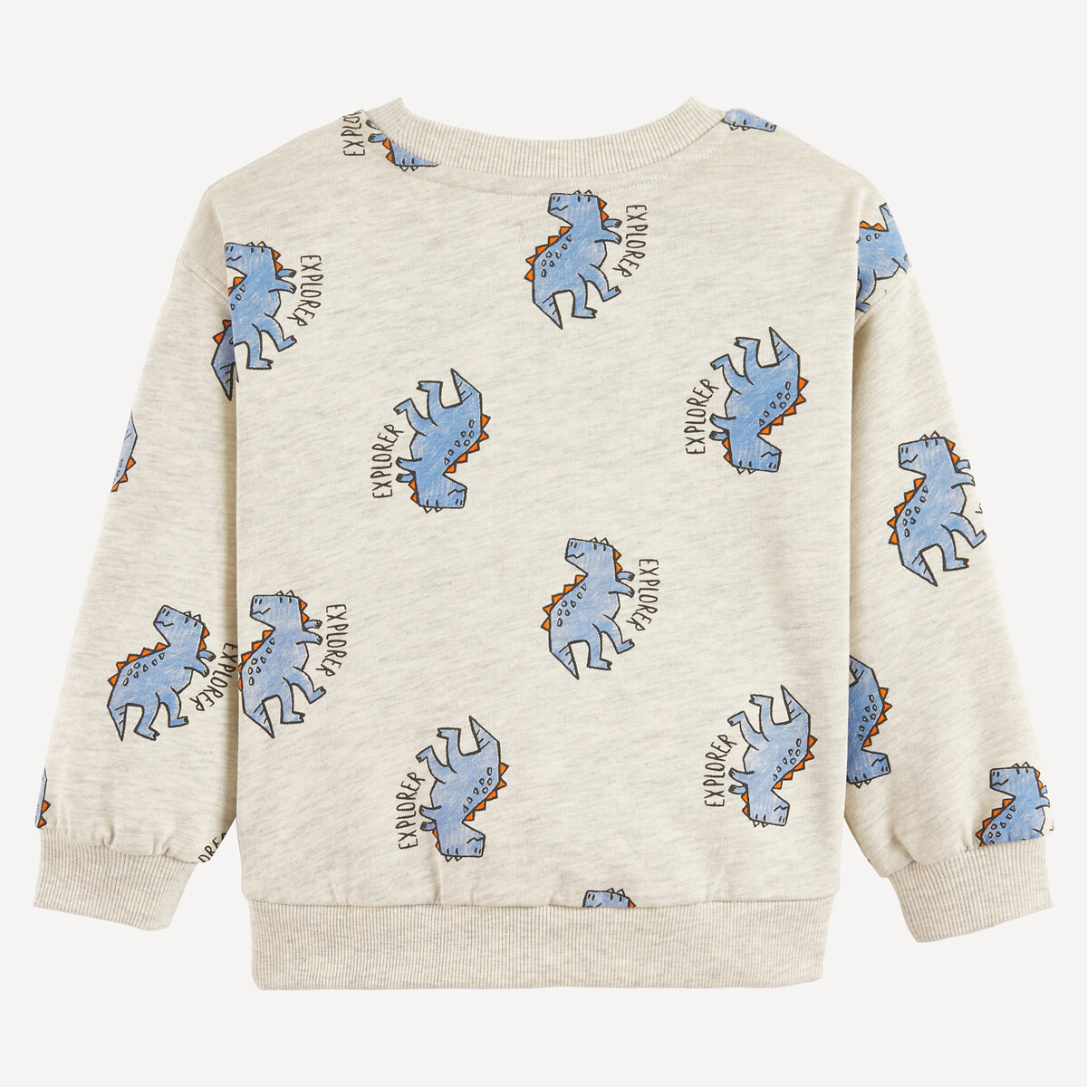 Sweatshirt mit Rundhalsausschnitt, Dinosaurier-Print, aus Molton bedruckt, LA REDOUTE COLLECTIONS