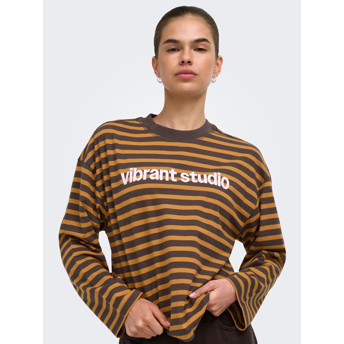 T-Shirt marron - bracken 1, ONLY