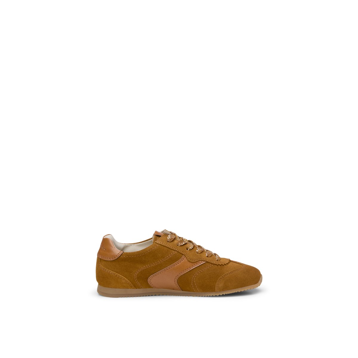 Baskets en cuir velours doux marron, MARC O'POLO
