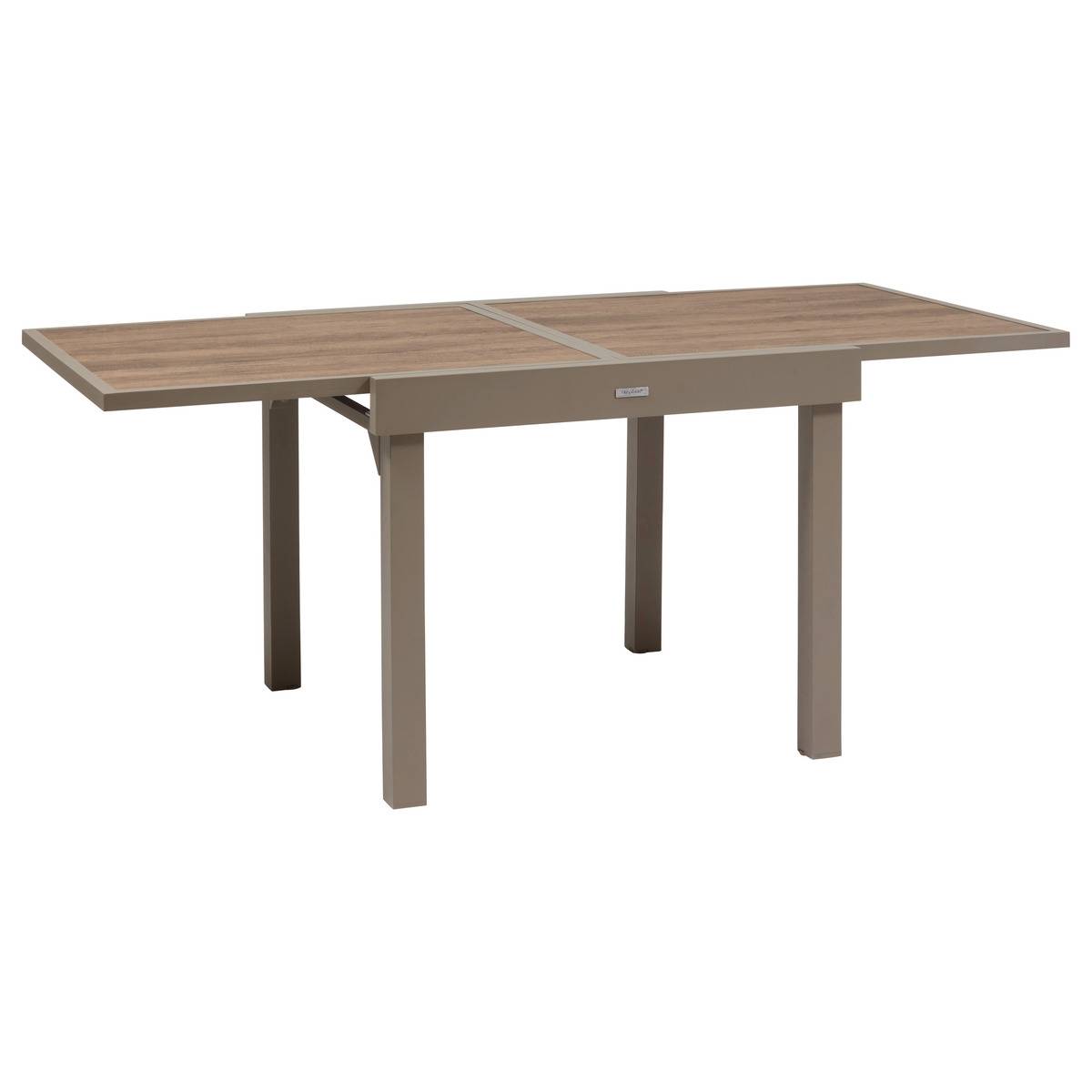 Table de jardin extensible 8 places en aluminium et verre PIAZZA cafe, HESPERIDE