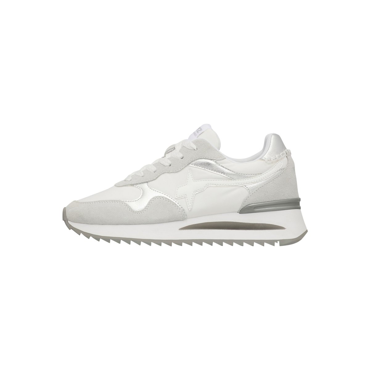 Sneakers en tissu technique et en daim YAK-W. beige-blanc, W6YZ