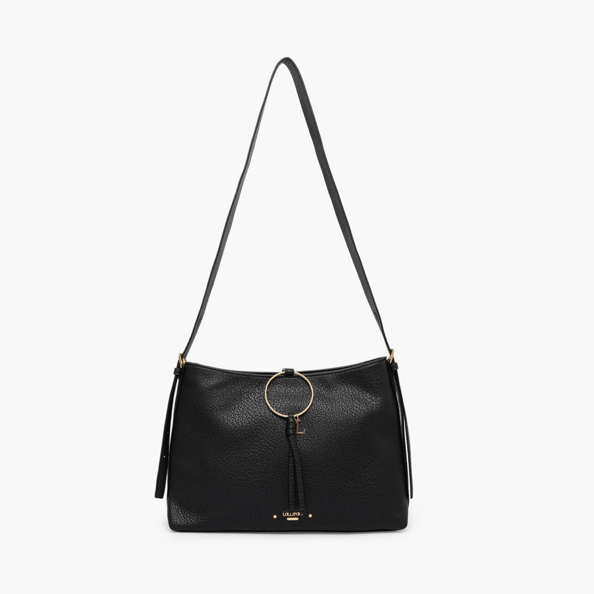 Sac hobo Tatjana noir,doré, LOLLIPOPS