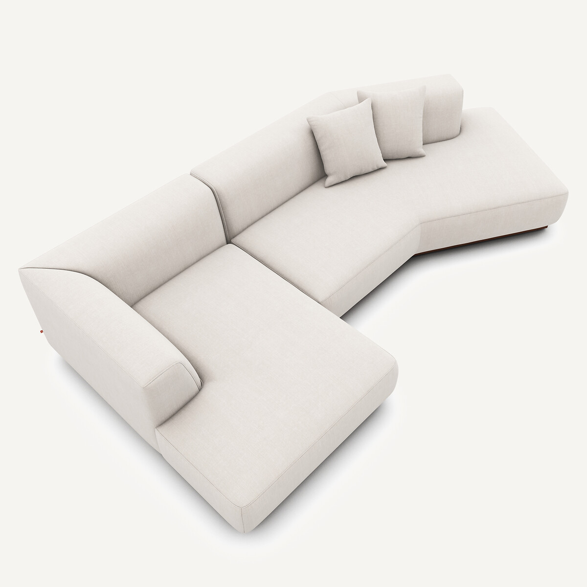 Canapé d'angle gauche ouvert, en coton et lin, JACOPO beige, AM.PM