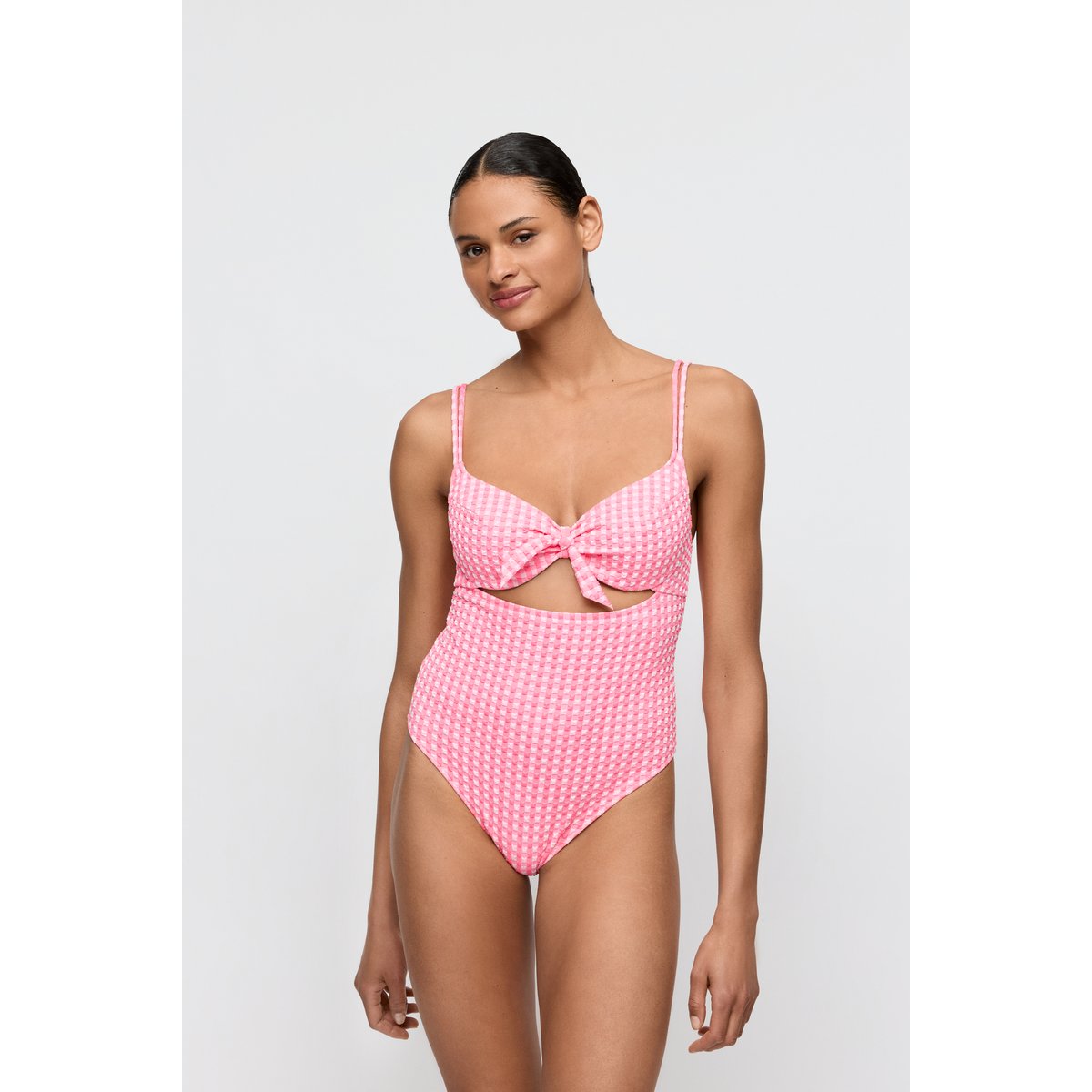 Maillot 1 pièce emboîtant MARY LYNN rose - rose gingham, MARIE JO