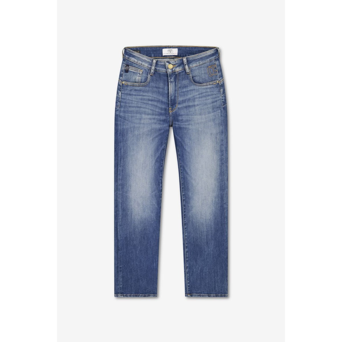Jeans push-up droite taille haute PULP, 7/8ème blue, LE TEMPS DES CERISES