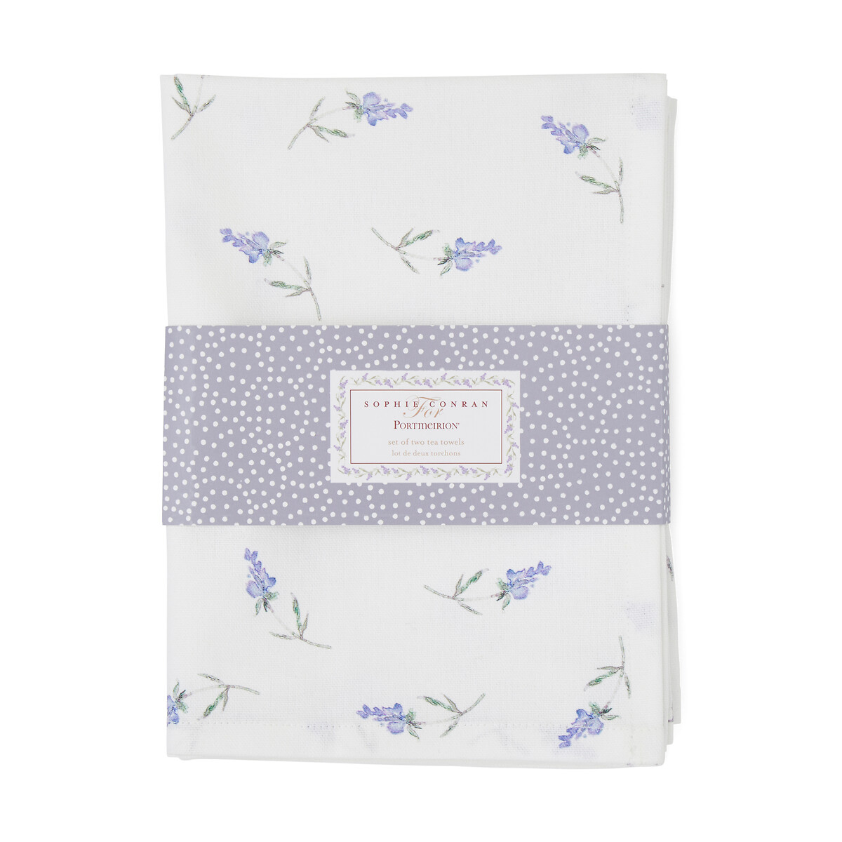 Set of 2 Lavandula Tea Towels multi-coloured, SOPHIE CONRAN FOR PORTMEIRION