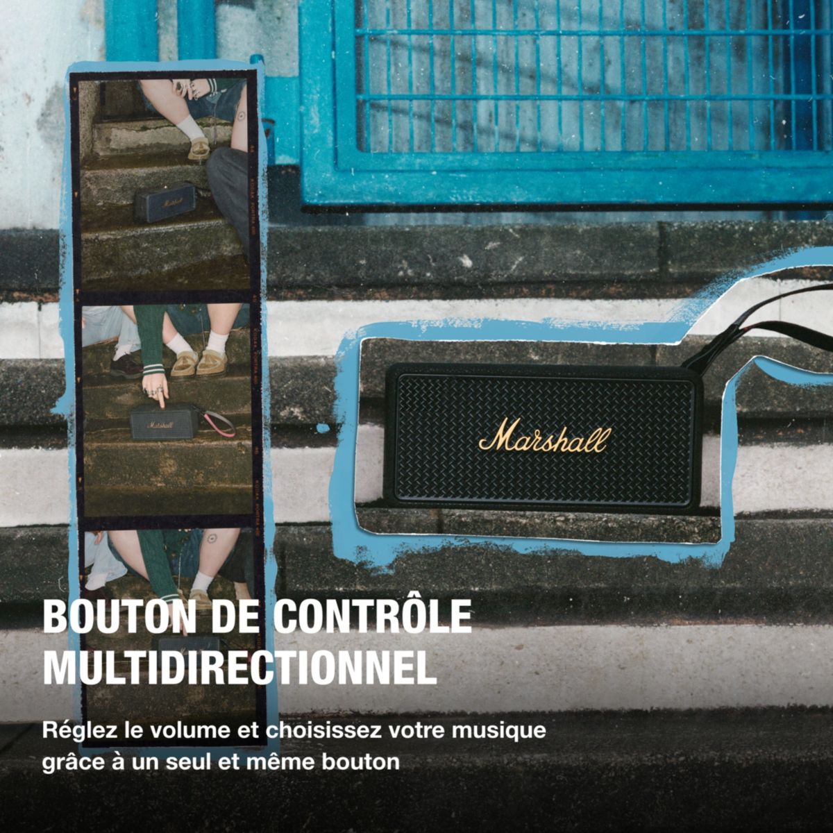 Enceinte portable Middleton II Black & Brass - Bluetooth, étanche, autonomie 30h couleur unique, MARSHALL
